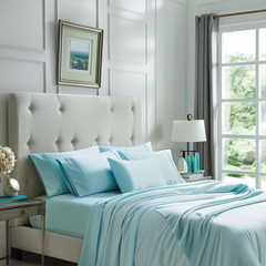 Bundle- Buffett Blue Sheet Set & Fresh Linen Spray Sample