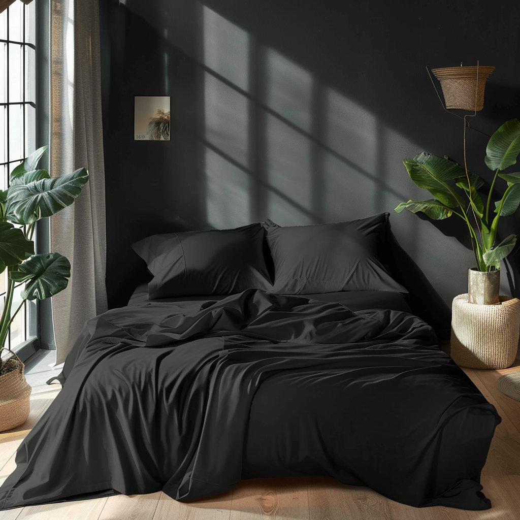 Pearl Black Sheet Set John Linens Sheet Co.